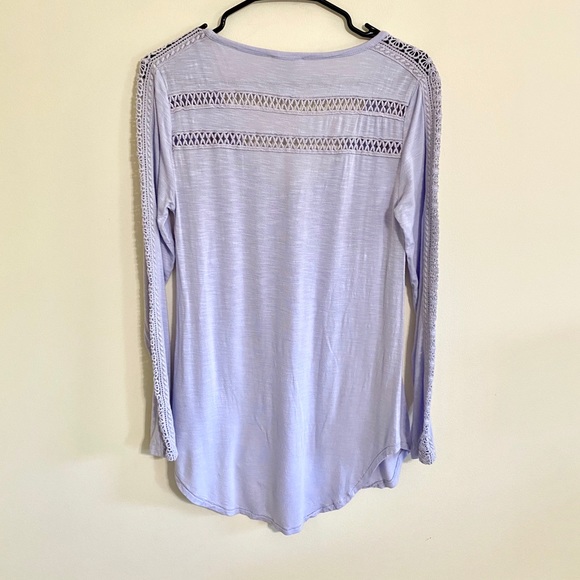 Anthro Deletta Lavender Line V-Neck Tunic Sz S - Picture 5 of 7